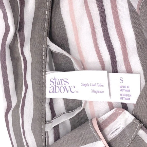 🌺 Stars Above Stripe Button Down Soft Stripe Shirt Size S NWT - Picture 8 of 10
